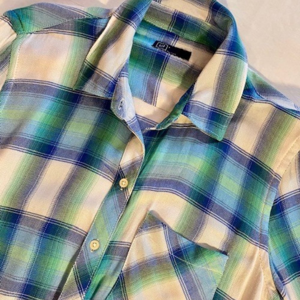 GAP Drapey Plaid Shirt - Size S